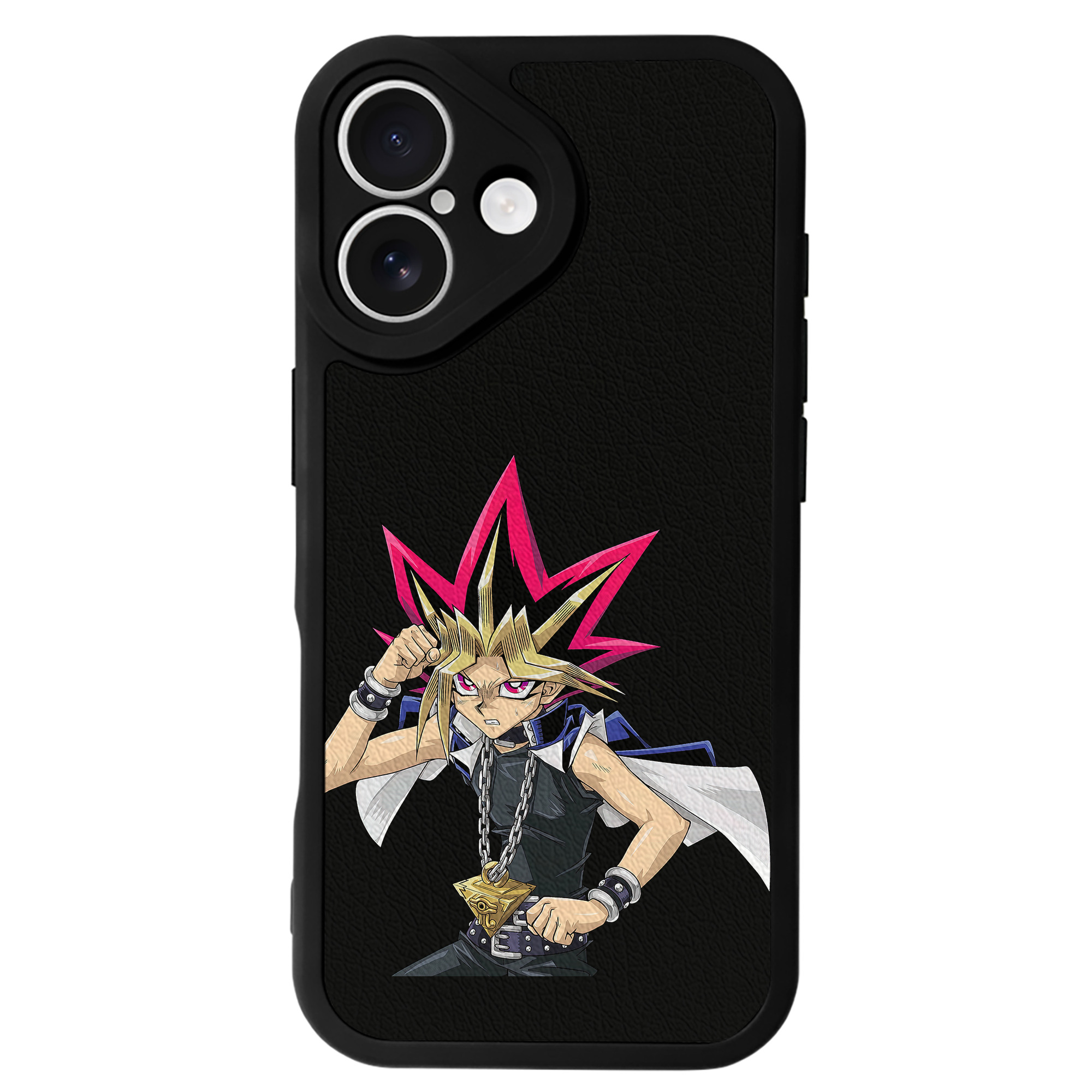 （画像用） 遊☆戯☆王 Yu-Gi-Oh! 【iPhone 16シリーズ対応】シリコンスマホケース（レザー調） 材質：シリコン